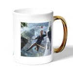 كوب قهوة بمقبض ذهبي بتصميم أنشارتد 4  نيثن دريك