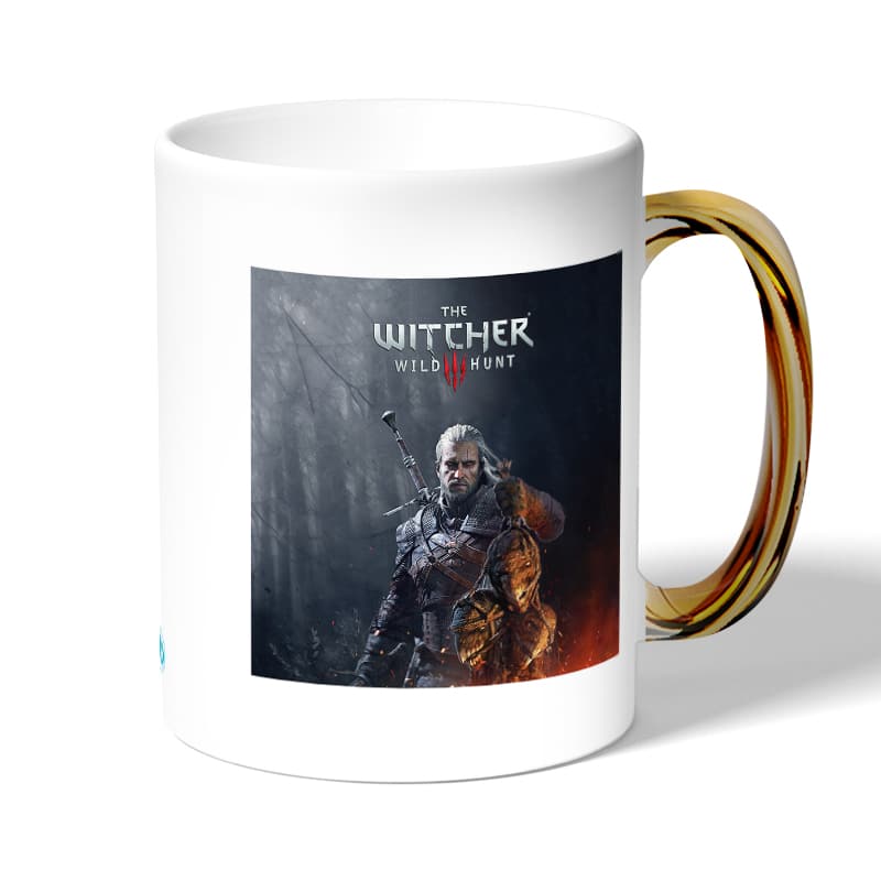 كوب قهوة بمقبض ذهبي بتصميم الامساك برؤوس الوحوش ذا ويتشر 3 وايلد هانت كوب قهوة بمقبض ذهبي بتصميم الامساك برؤوس الوحوش ذا ويتشر 3 وايلد هانت