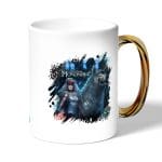 كوب قهوة بمقبض ذهبي بتصميم الاميرة مونونوكي في الغابة