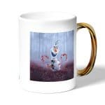 كوب قهوة بمقبض ذهبي بتصميم اللطيف أولاف