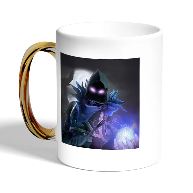 كوب-قهوة-بمقبض-ذهبي-بتصميم-المخيف-رافين-فورتنايت-2