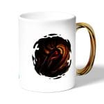 كوب قهوة بمقبض ذهبي بتصميم اوبيتو اوتشيها انمي ناروتو