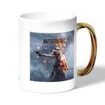 كوب قهوة بمقبض ذهبي بتصميم باتلفيلد 1 معركه العرب