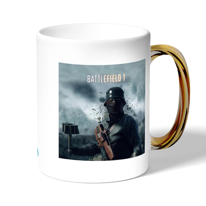 كوب قهوة بمقبض ذهبي بتصميم باتلفيلد 1 معركه شيقة كوب قهوة بمقبض ذهبي بتصميم باتلفيلد 1 معركه شيقة