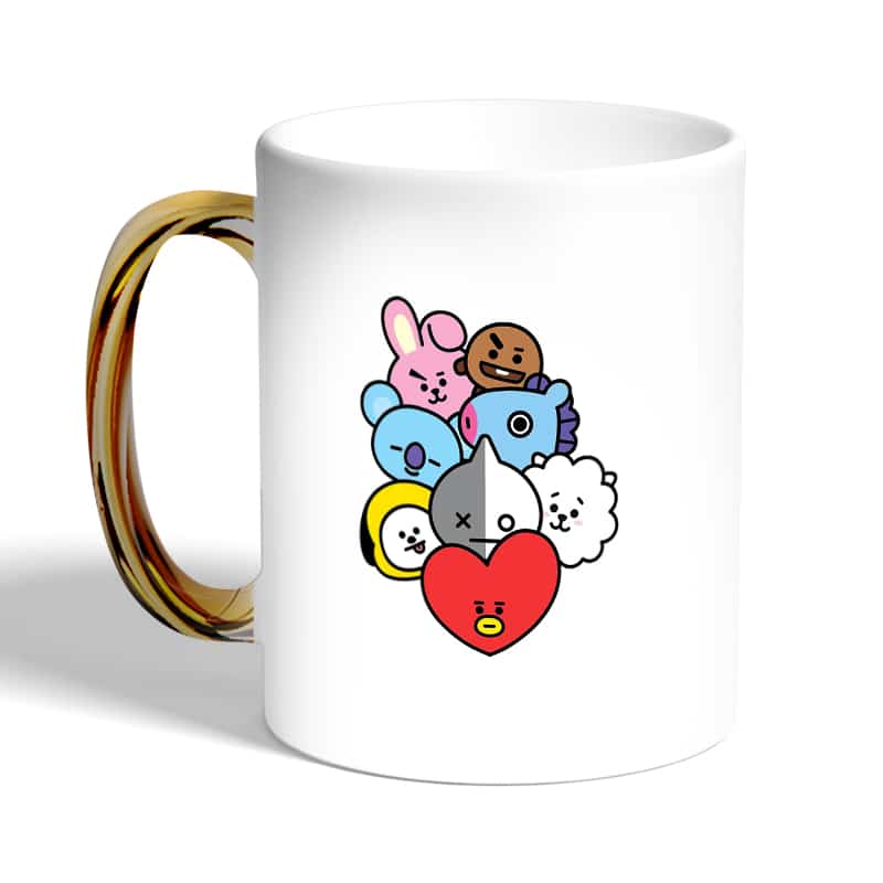 كوب-قهوة-بمقبض-ذهبي-بتصميم-بتس-شخصيات-BT21-2