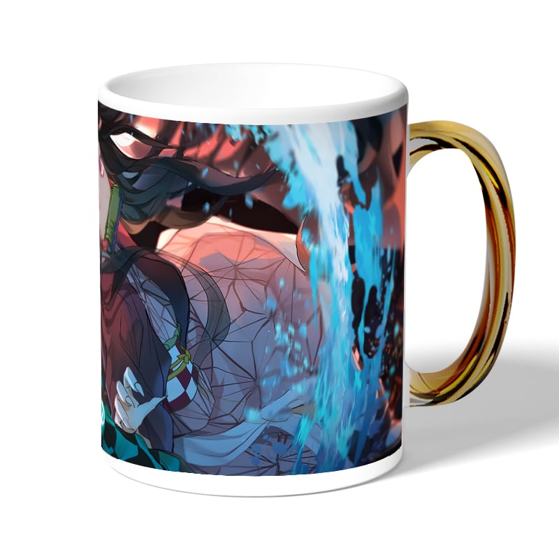 كوب قهوة بمقبض ذهبي بتصميم تانجيرو ونيزوكو كوب قهوة بمقبض ذهبي بتصميم تانجيرو ونيزوكو