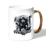 كوب قهوة بمقبض ذهبي بتصميم ديث نوت ذكريات ريوك