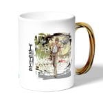 كوب قهوة بمقبض ذهبي بتصميم ديث نوت عالم الشياطين