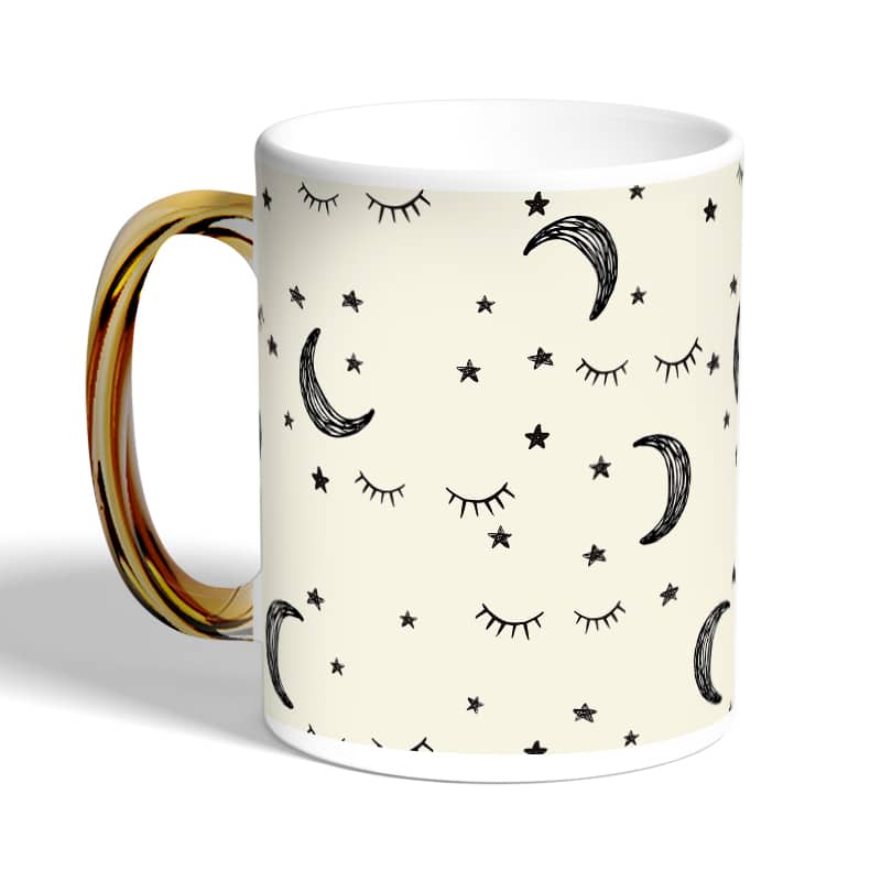 كوب-قهوة-بمقبض-ذهبي-بتصميم-قمر-ونجوم-2