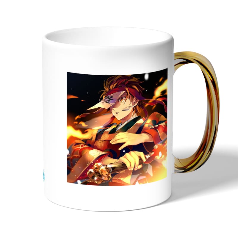 كوب قهوة بمقبض ذهبي بتصميم قوة كامادو تانجيرو كوب قهوة بمقبض ذهبي بتصميم قوة كامادو تانجيرو