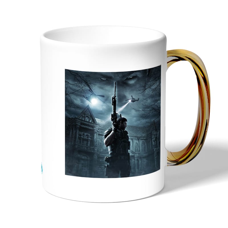 كوب قهوة بمقبض ذهبي بتصميم كريس ريدفيلد 2 كوب قهوة بمقبض ذهبي بتصميم كريس ريدفيلد 2