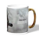 كوب قهوة بمقبض ذهبي بتصميم كول أوف ديوتي مودرن وورفير