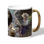 كوب قهوة بمقبض ذهبي بتصميم كونغ فو باندا