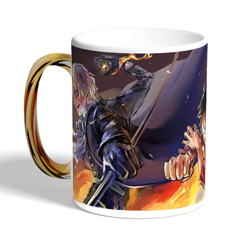 كوب-قهوة-بمقبض-ذهبي-بتصميم-لوفي-سابو-إيس-ون-بيس-2