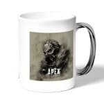 كوب قهوة بمقبض فضي بتصميم أبيكس ليجندز قلب أسود