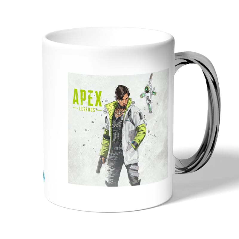 كوب قهوة بمقبض فضي بتصميم أبيكس ليجندز كريبتو كوب قهوة بمقبض فضي بتصميم أبيكس ليجندز كريبتو