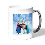 كوب قهوة بمقبض فضي بتصميم ابطال فروزن