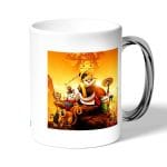 كوب قهوة بمقبض فضي بتصميم اصدقاء كونغ فو باندا