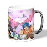 كوب قهوة بمقبض فضي بتصميم الاحتفال مع كل الانميات