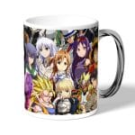 كوب قهوة بمقبض فضي بتصميم الشخصيات المخيفه كل الانميات