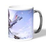 كوب قهوة بمقبض فضي بتصميم الصيّادة إلوي هورايزن زيرو داون