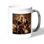 كوب قهوة بمقبض فضي بتصميم الطائرمع الصقر أساسنز كريد