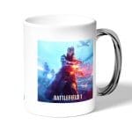 كوب قهوة بمقبض فضي بتصميم الفتاة المحاربة باتلفيلد 1