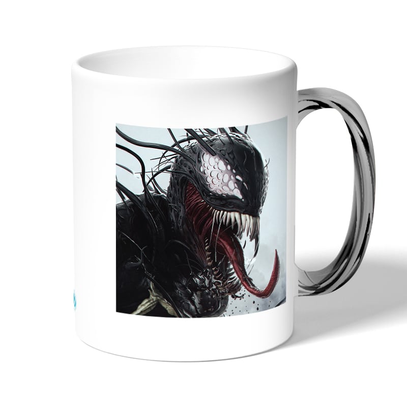 كوب قهوة بمقبض فضي بتصميم الوحش فينوم كوب قهوة بمقبض فضي بتصميم الوحش فينوم