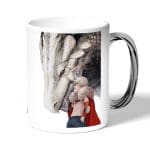 كوب قهوة بمقبض فضي بتصميم باكوغو أكاديميتي للأبطال