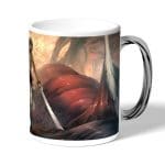 كوب قهوة بمقبض فضي بتصميم تقضي ميكاسا على العمالقة هجوم العمالقة