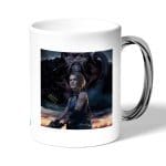 كوب قهوة بمقبض فضي بتصميم جيل فالنتاين رزدنت ايفل 3