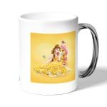 كوب قهوة بمقبض فضي بتصميم حصان الاميرة بيلا