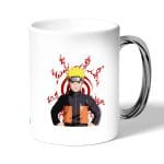 كوب قهوة بمقبض فضي بتصميم ختم ناروتو