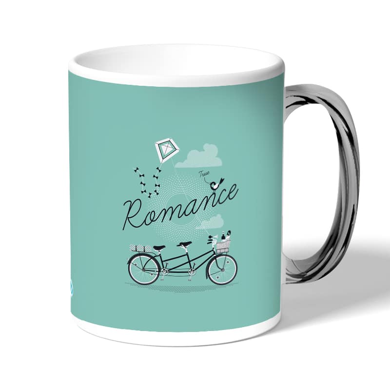 كوب قهوة بمقبض فضي بتصميم دراجه هوائيه كوب قهوة بمقبض فضي بتصميم دراجه هوائيه