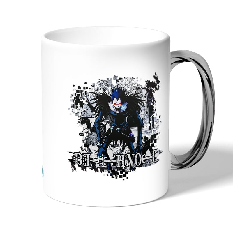 كوب قهوة بمقبض فضي بتصميم ديث نوت ذكريات ريوك كوب قهوة بمقبض فضي بتصميم ديث نوت ذكريات ريوك