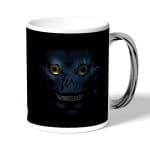 كوب قهوة بمقبض فضي بتصميم ديث نوت ريوك مخيف