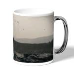 كوب قهوة بمقبض فضي بتصميم رحلة مع الجسر الطفل ديث ستراندنغ