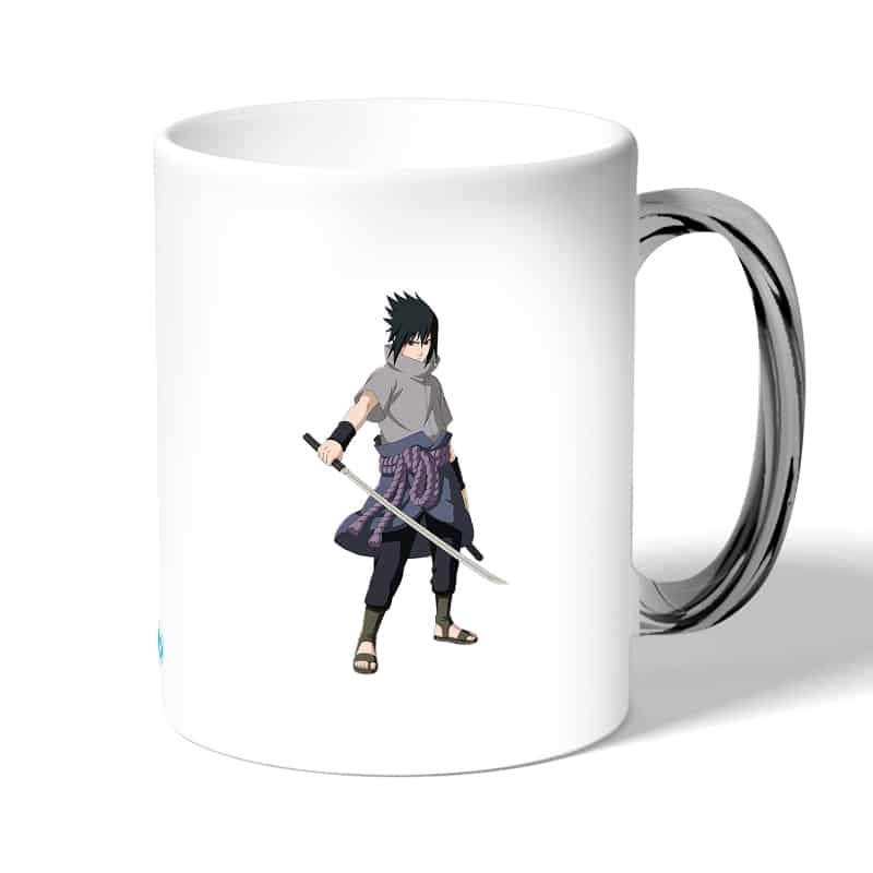 كوب قهوة بمقبض فضي بتصميم ساسكي من ناروتو كوب قهوة بمقبض فضي بتصميم ساسكي من ناروتو