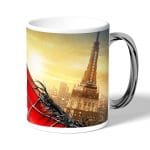 كوب قهوة بمقبض فضي بتصميم سبايدر مان