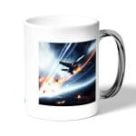 كوب قهوة بمقبض فضي بتصميم طائرات حربيه باتلفيلد