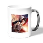 كوب قهوة بمقبض فضي بتصميم طوكيو الغول