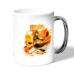 كوب قهوة بمقبض فضي بتصميم غضب ناتسو فيري تيل