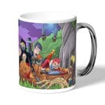 كوب قهوة بمقبض فضي بتصميم فورت نايت رسم