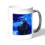 كوب قهوة بمقبض فضي بتصميم قتال رافين فورتنايت