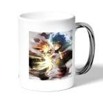 كوب قهوة بمقبض فضي بتصميم قتال ميدوريا ضد باكوغو