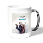 كوب قهوة بمقبض فضي بتصميم قضاء على الوحوش ذا ويتشر