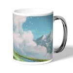 كوب قهوة بمقبض فضي بتصميم قلعه هاول المتحركة