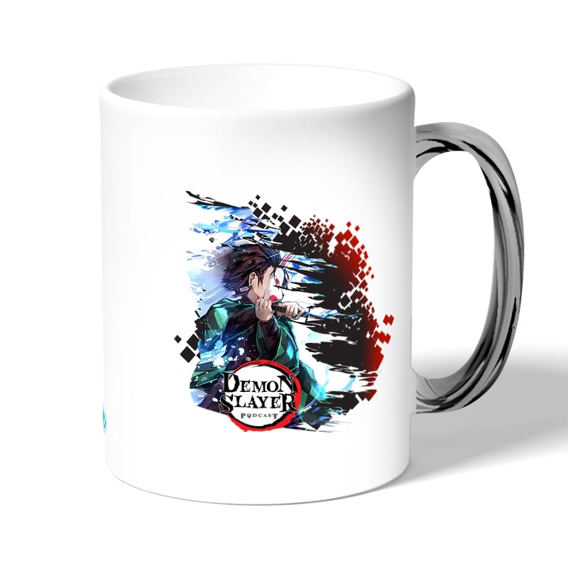 كوب قهوة بمقبض فضي بتصميم قوة تنفس الماء قاتل الشياطين كوب قهوة بمقبض فضي بتصميم قوة تنفس الماء قاتل الشياطين