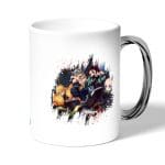 كوب قهوة بمقبض فضي بتصميم قوة شخصيات قاتل الشياطين