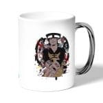 كوب قهوة بمقبض فضي بتصميم قوة لاو ون بيس